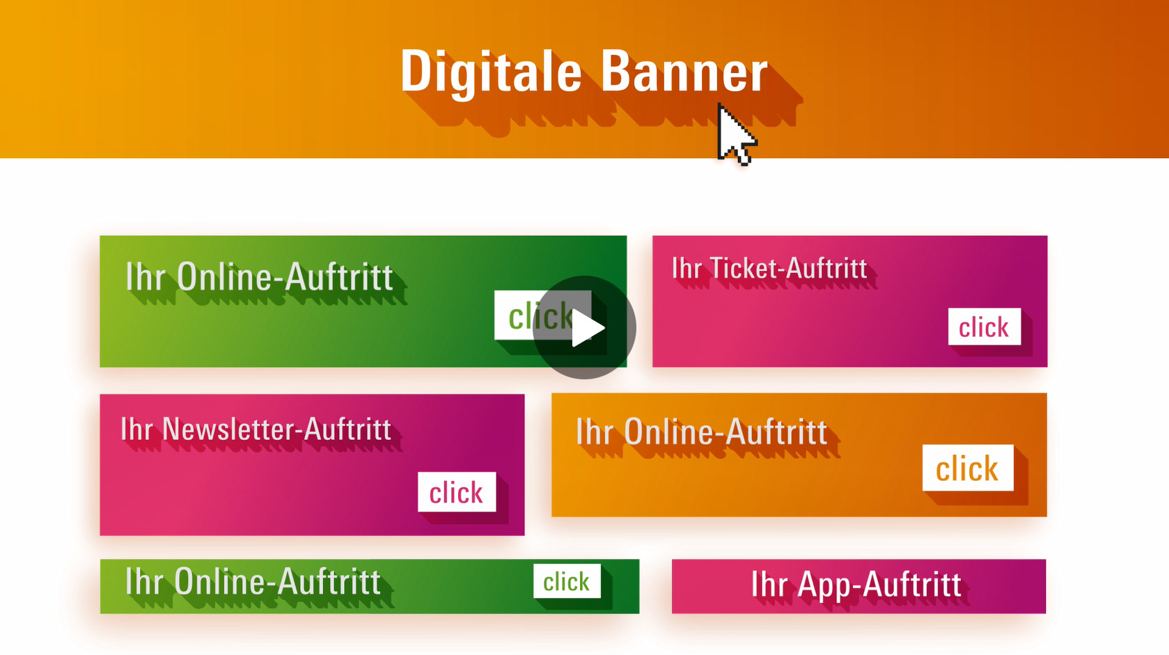 Digitale Banner auf der Webseite und der App der Messe Frankfurt