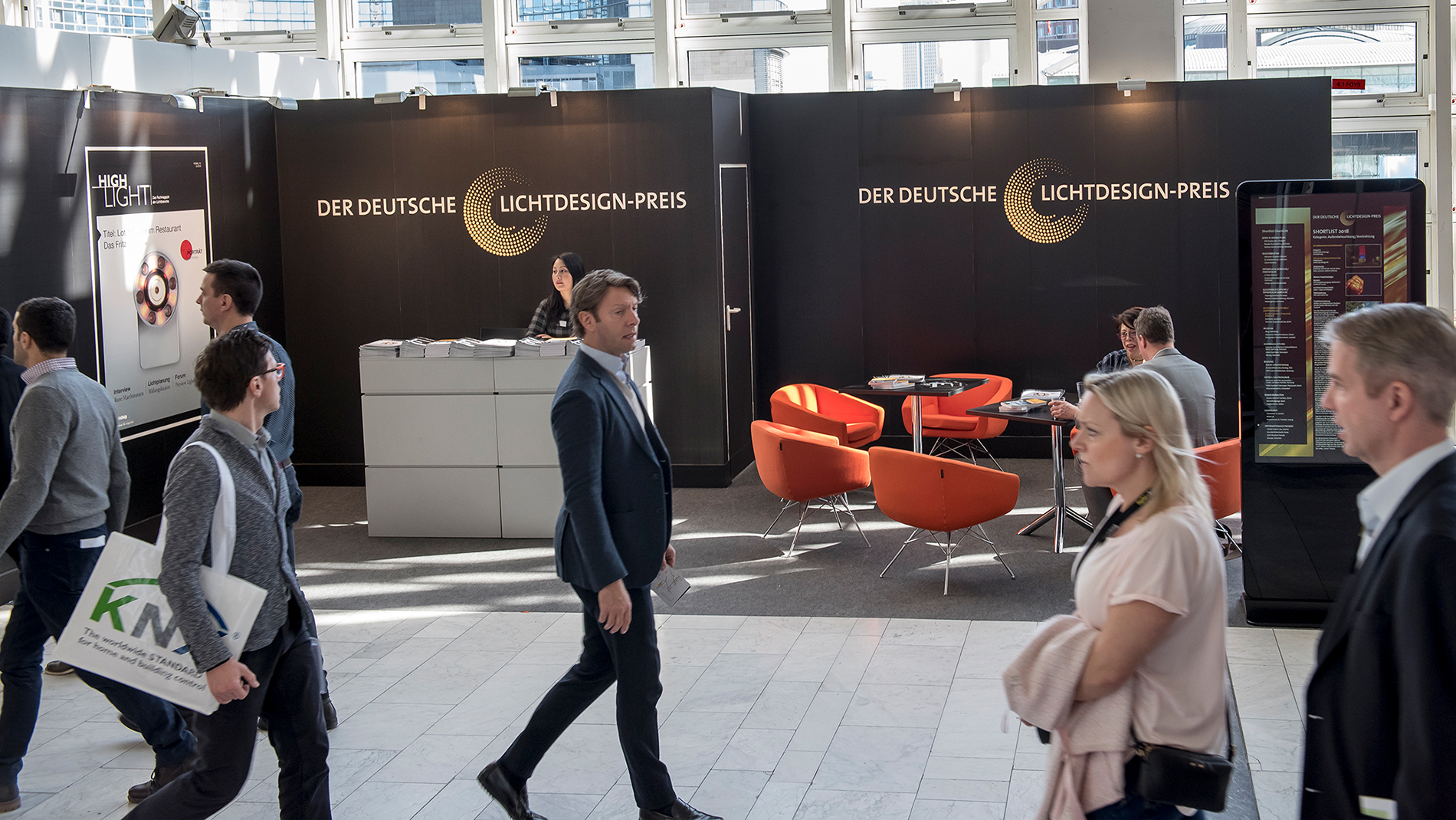 Messestand des Deutschen Lichtdesign Preis