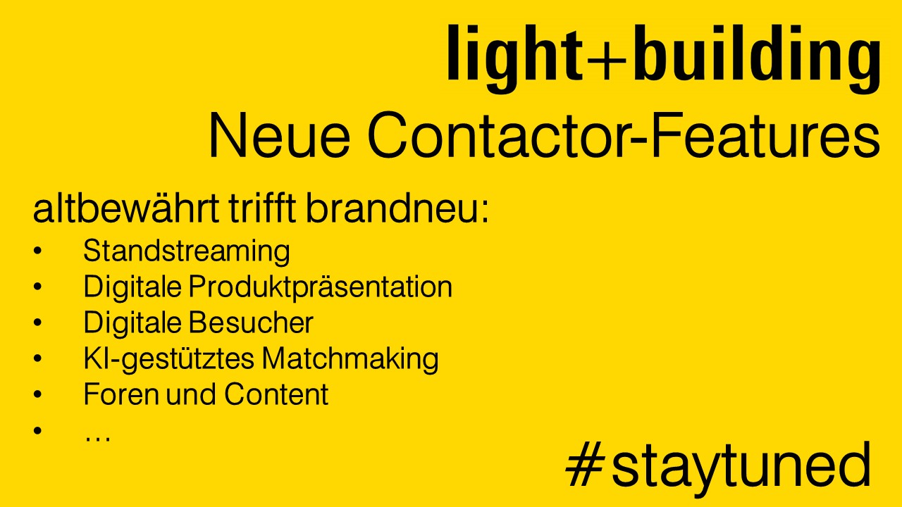 Light + Building Contactor Features