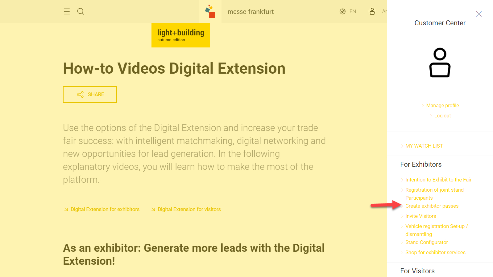 Screenshot of the How-To Videos Digital Extension