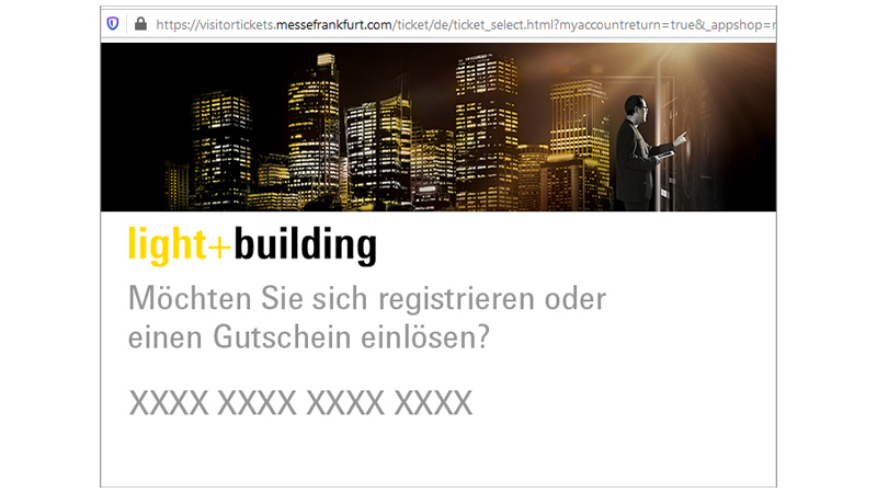Light + Building Gutschein