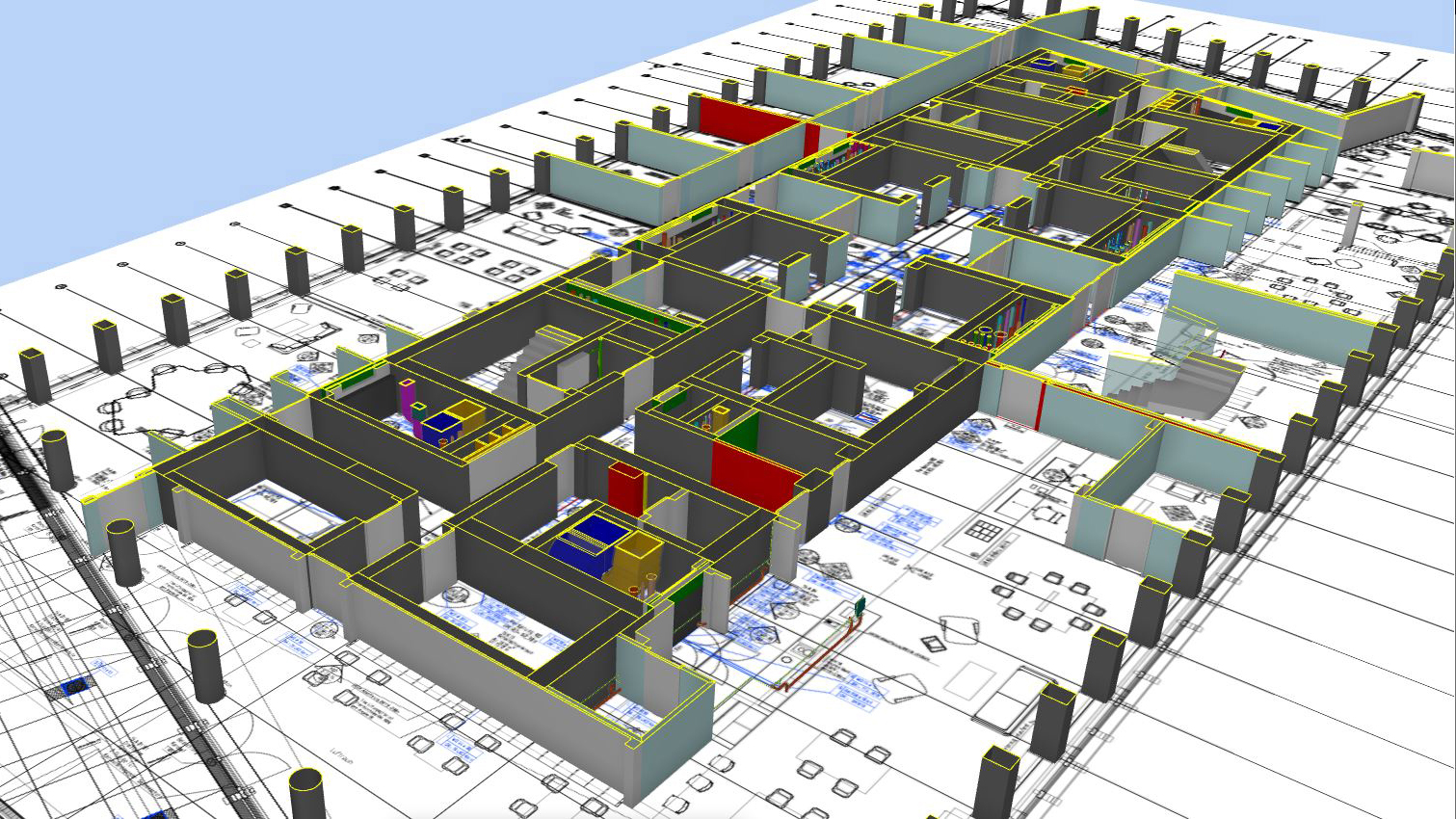 Ob Raum, Etage oder Gesamtansicht, das 3-D-Modell eines Bauprojekts bietet Einsichten aus jeder Perspektive. Screenshot aus dem Programm Dalux. (Quelle: CA Immo Deutschland GmbH)