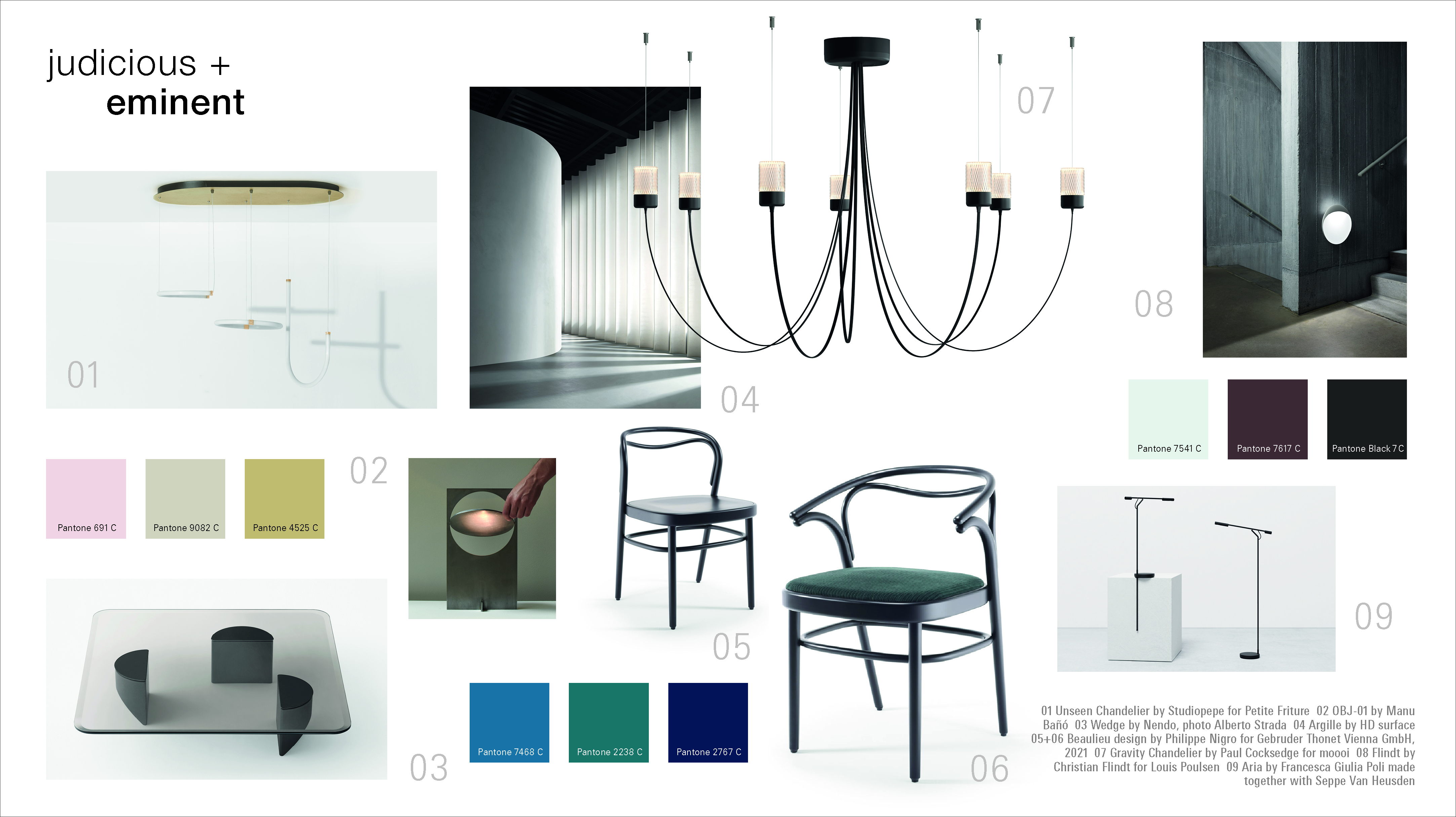 Targeted contrasts and architectural elements finalise lighting effects of great elegance.