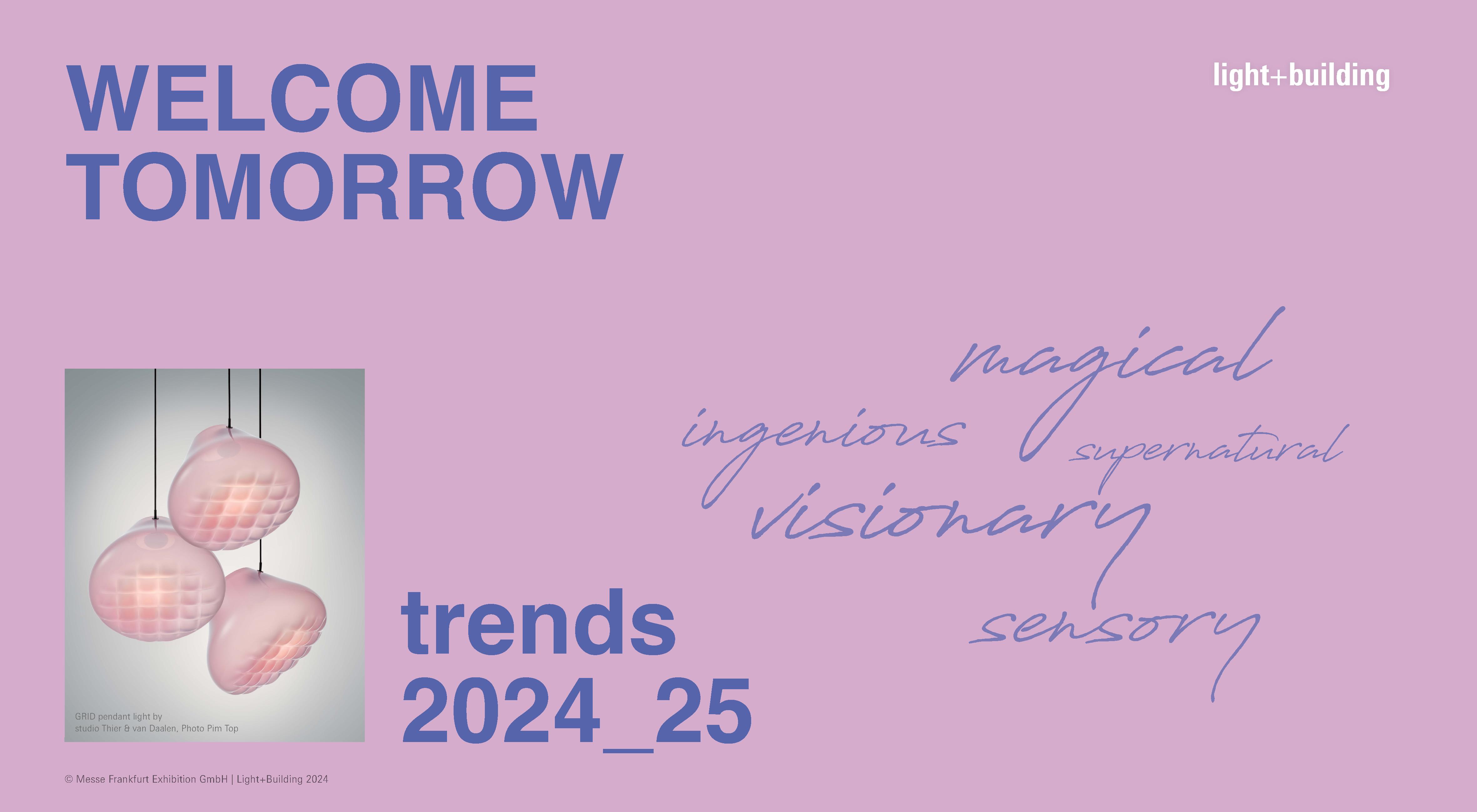 Graphic 1 for the press release "Light + Building presents the trends for 2024/25"