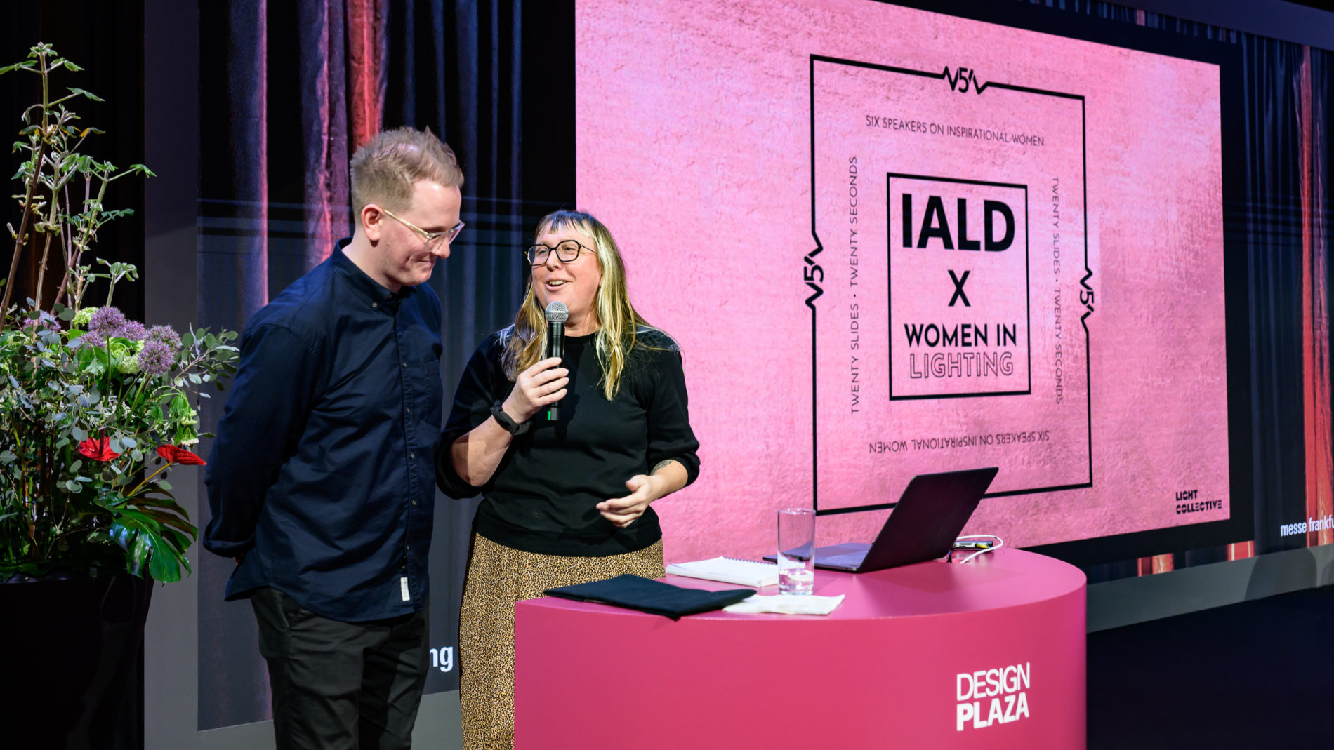 Conversation on stage at the IALD Awards