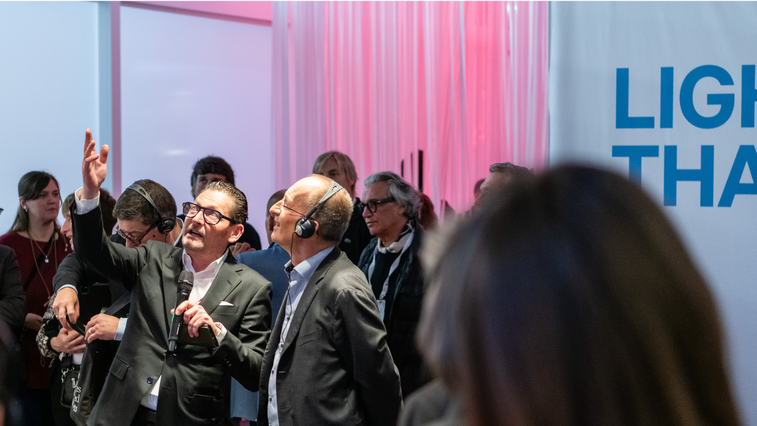 Participants in a guided tour