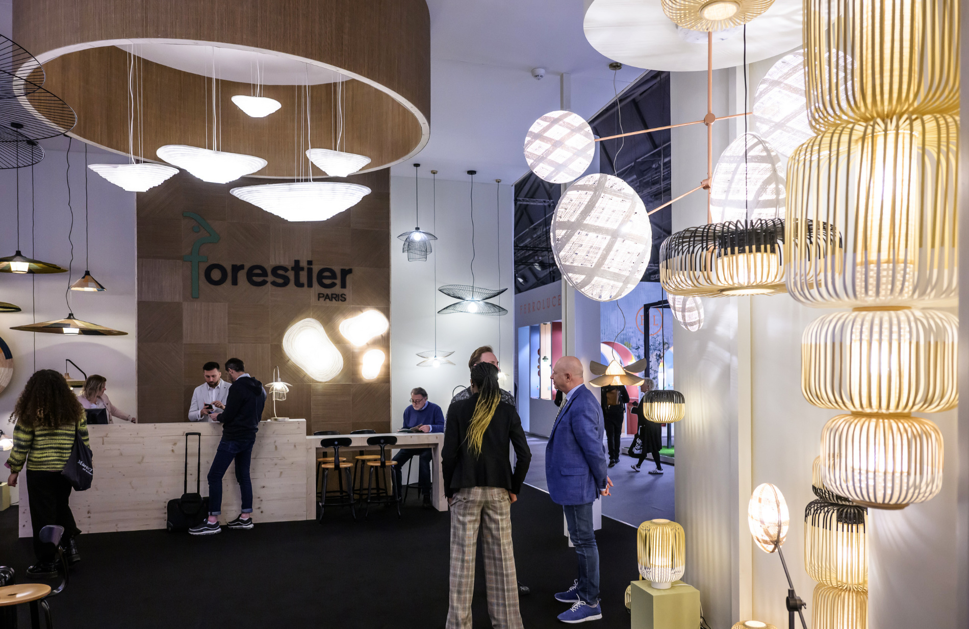 Visitors at the Light + Building trade fair