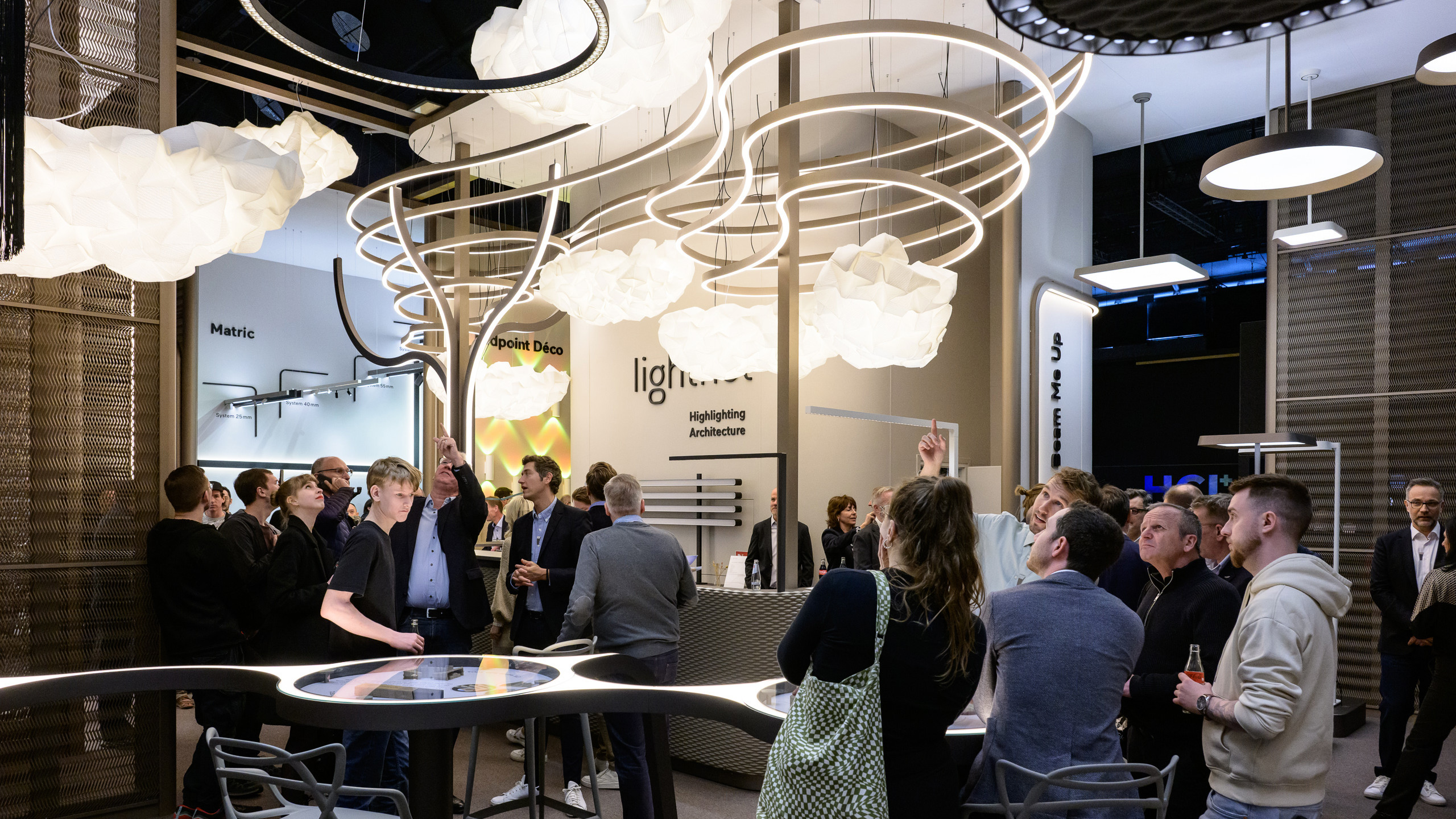 Visitors to the Light + Building trade fair