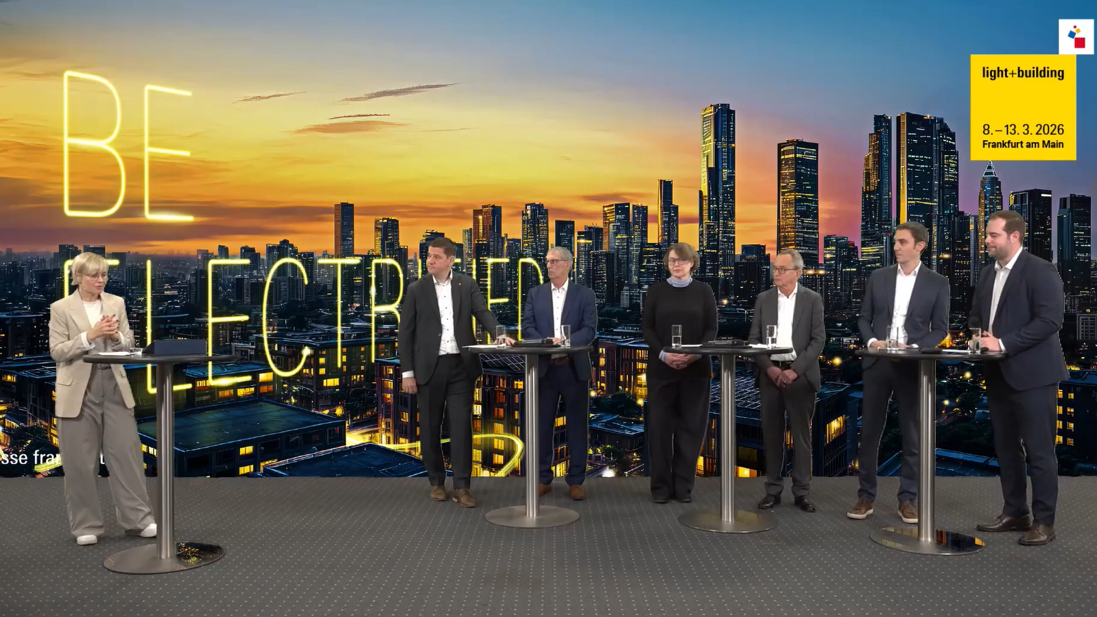 Participants in the press conference for Light + Building 2026