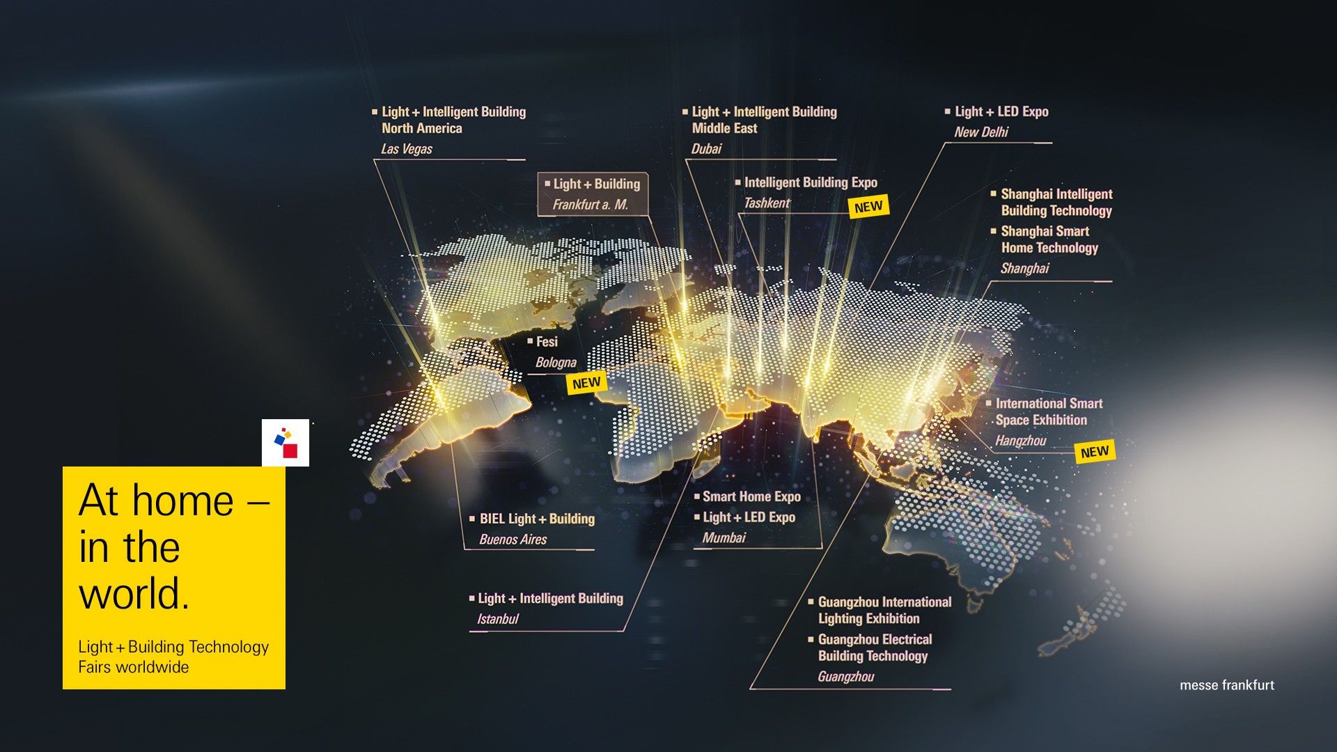 Map showing international events of Light + Building